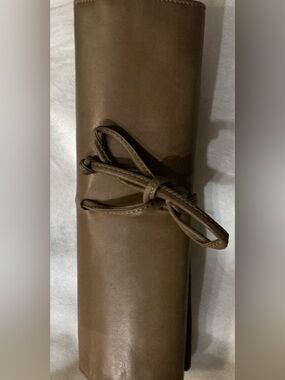Ghurka Brown Leather jewelry roll